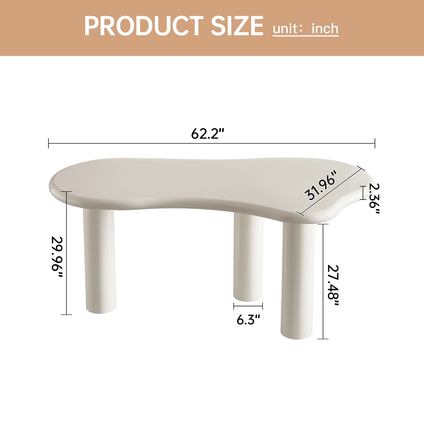 Guyii 62" Modern Dining Table Set, Modern Kitchen Table Set with Chairs