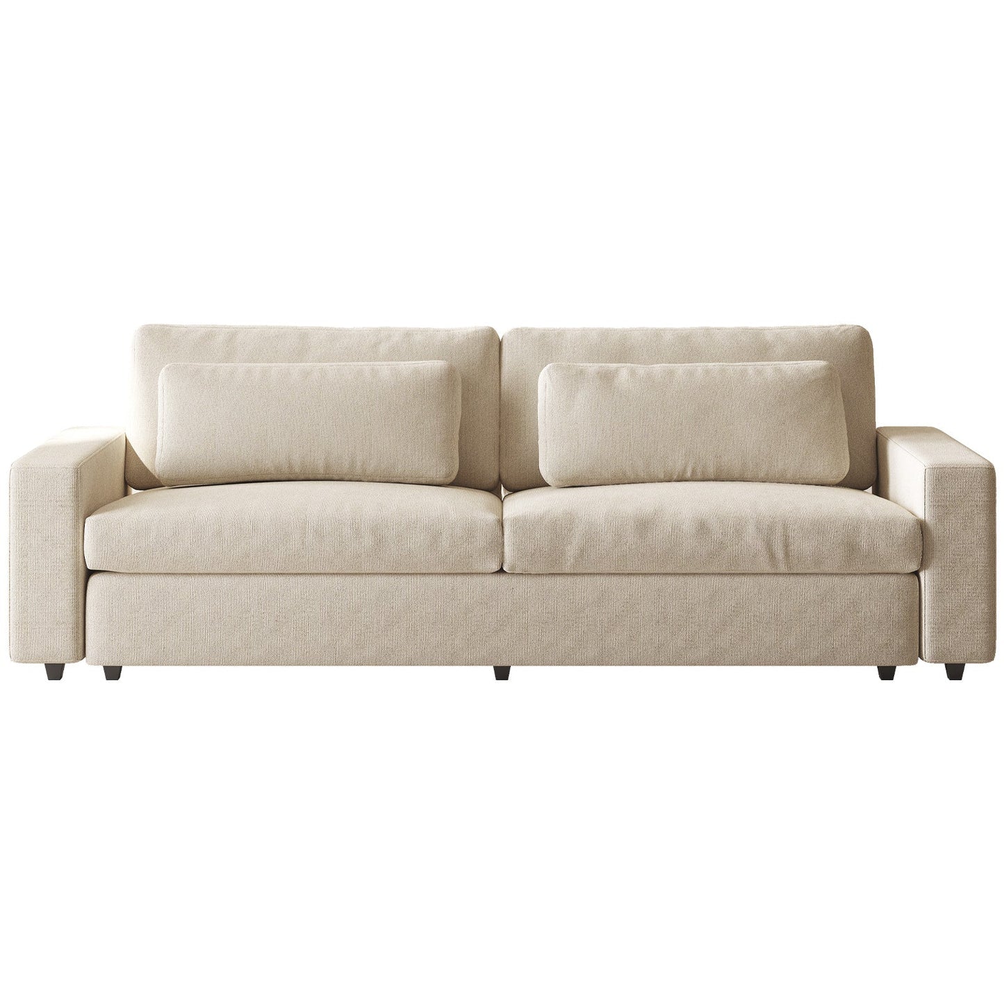 Guyii 104.72" Oversized Sofa, Extra-Wide & Deep Loveseat Sofa, 3 Seater Sofa with 2 Pillows