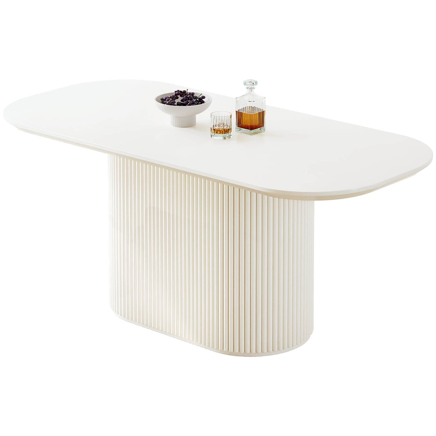 Guyii 62.99" Oval Dining Table, Modern Kitchen Table for 6 People, Table Only