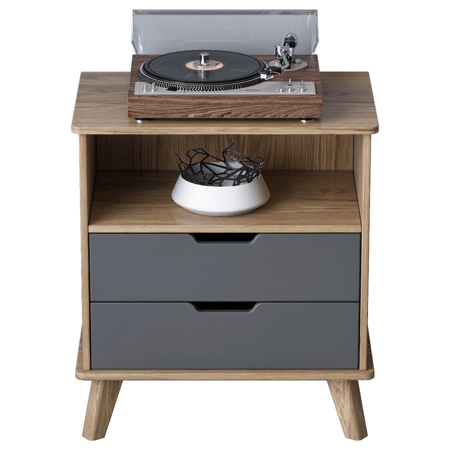 Guyii Mid Century Modern Side Cabinet, Small End Table