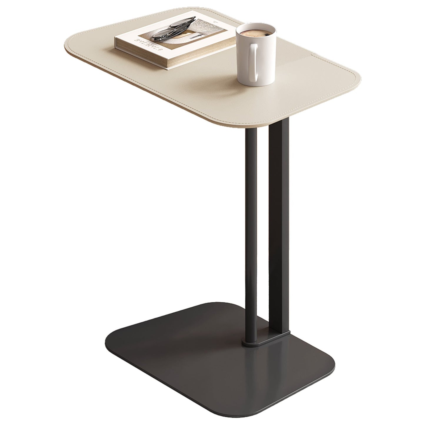 Guyii Modern Minimalist Rectangular Side Table, Space-Saving End Table