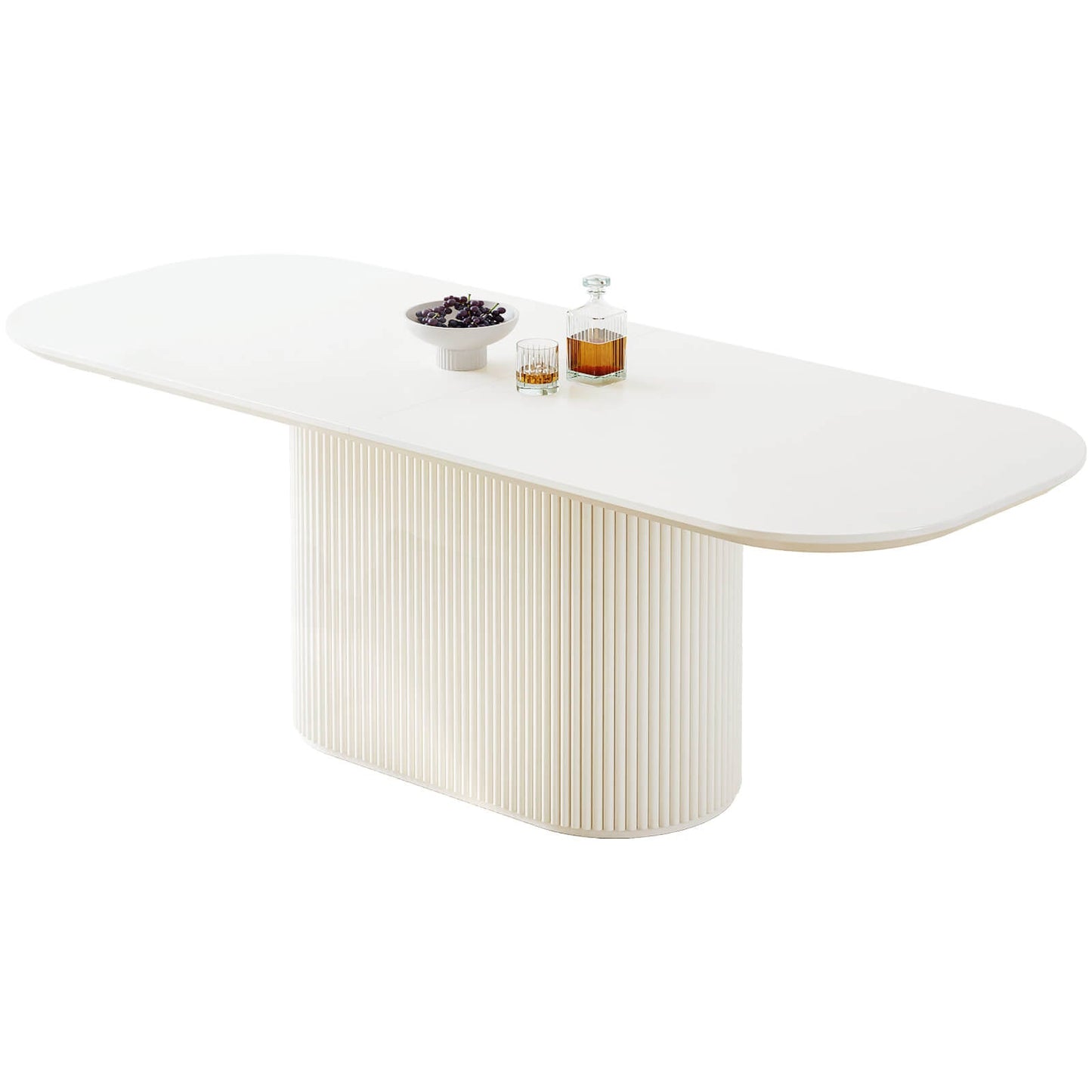 Guyii 86.61" Oval Dining Table, Modern Kitchen Table for 8 People, Table Only