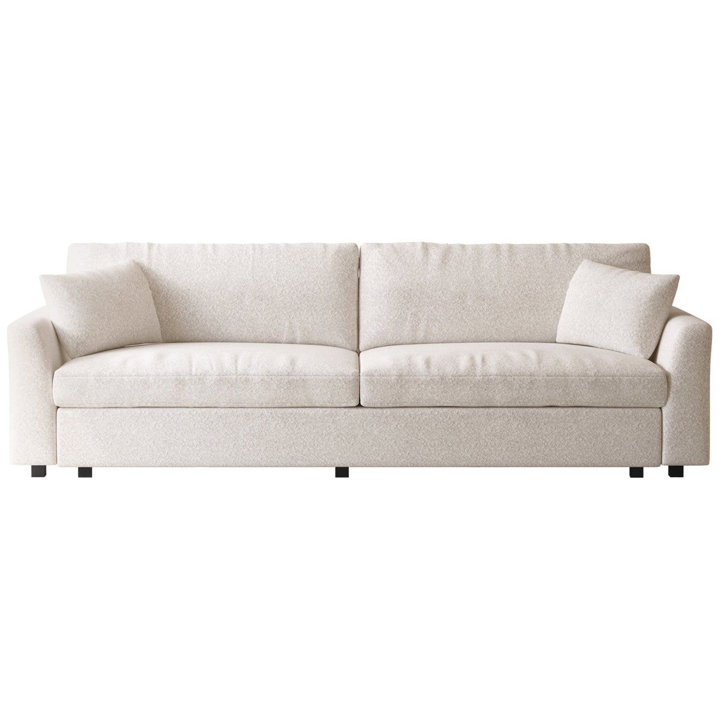 Guyii Extra Large Loveseat Sofa,104" Small Sofa Couch for Bedroom,Comfy Beige Couch