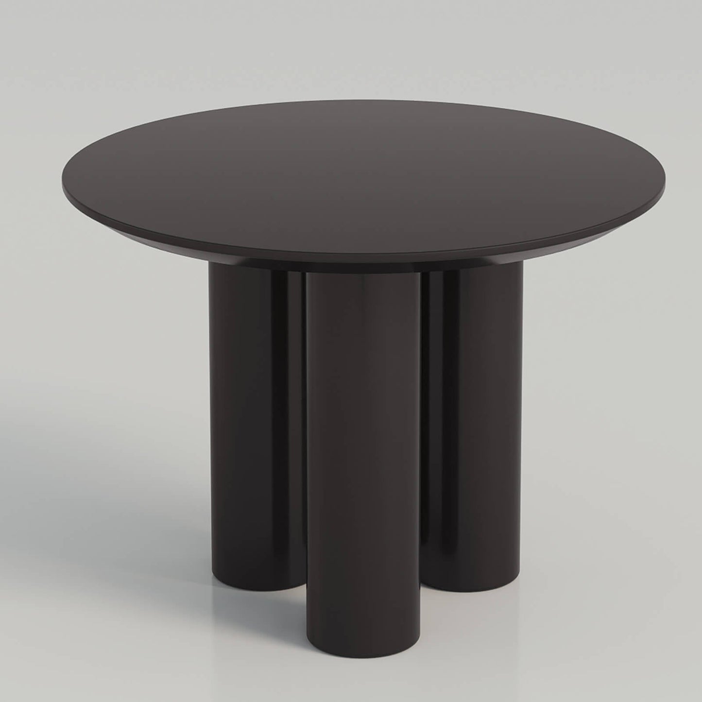 Guyii Modern Black Dining Table Set 39.37" with 2 Chairs for Kitchen