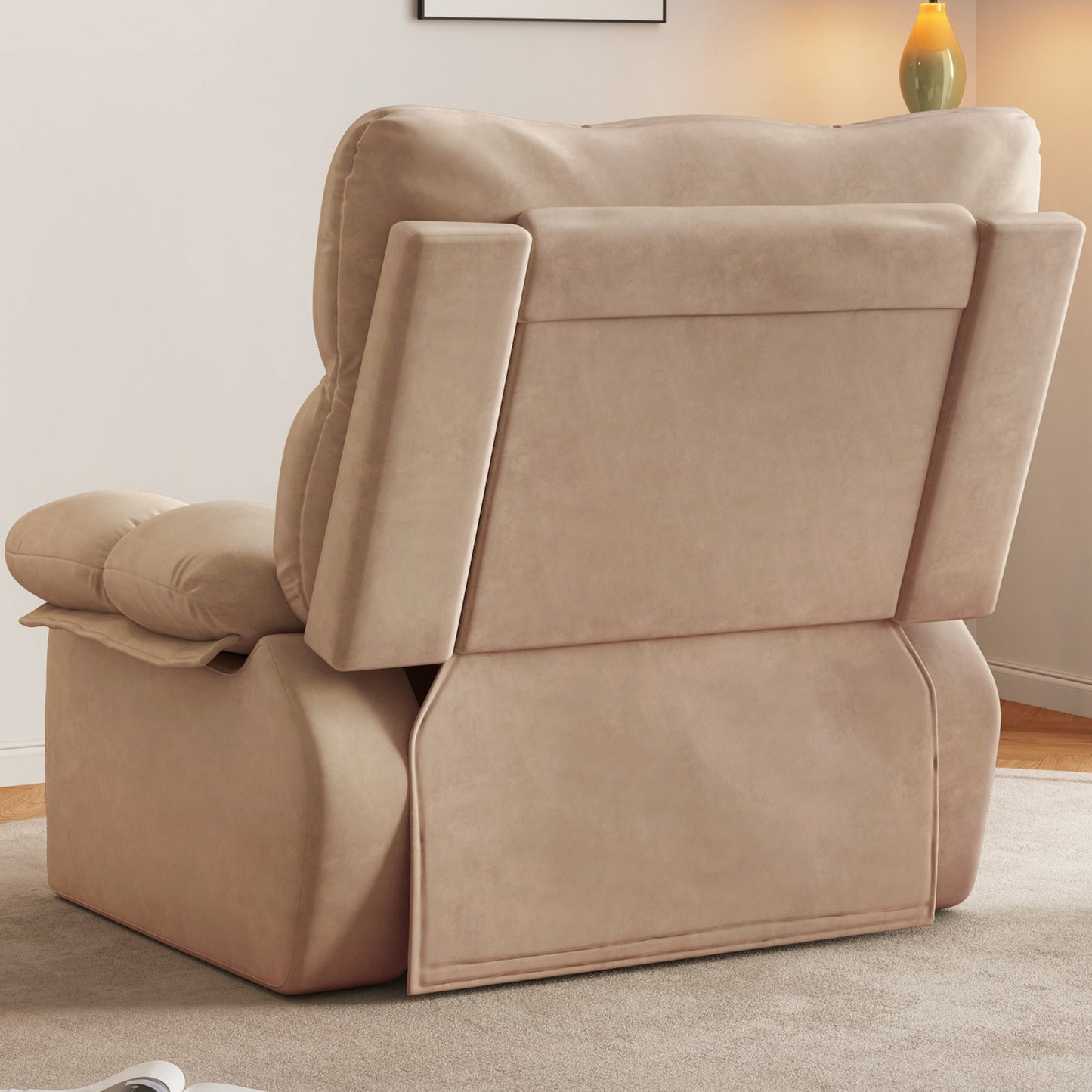 Guyii Multi-Functional Single Sofa Chair, Overstuffed Manual Recliner Chair