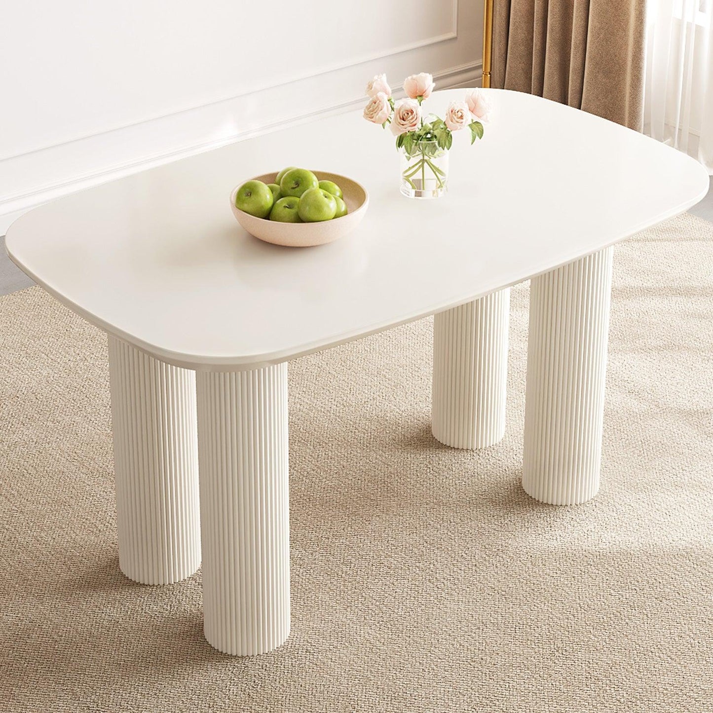 Guyii 55"-70" Rectangle Dining Table, Modern Kitchen Table for Dining Room