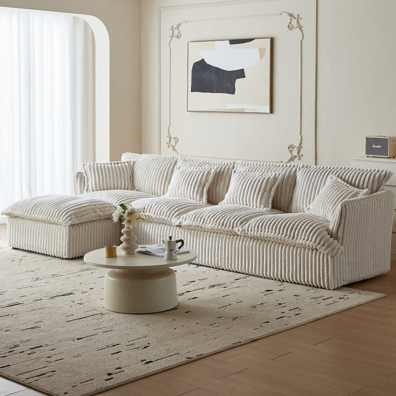 Guyii Oversized 1-4 Seater Sofa, Extra-Wide Convertible Couch with Pillows