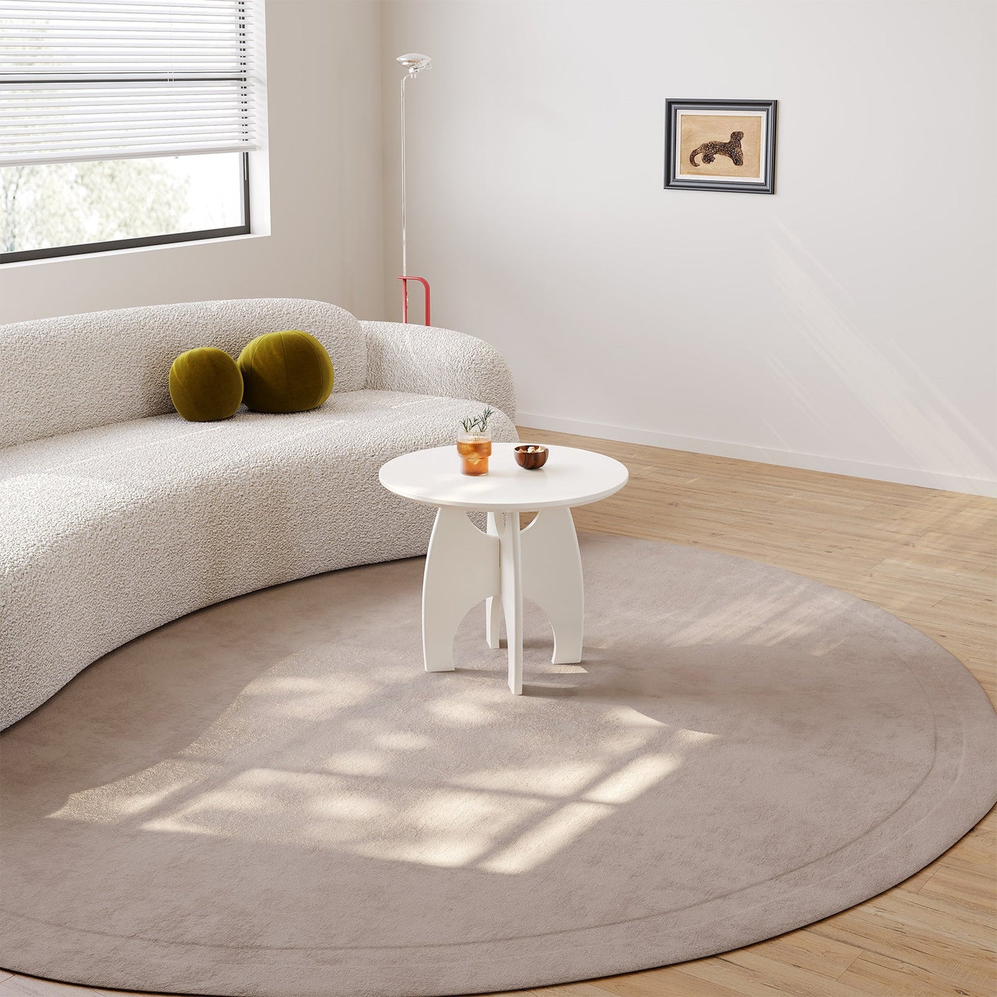 Guyii cream white side table, suitable for living room, bedroom, hallway | L1934-DE