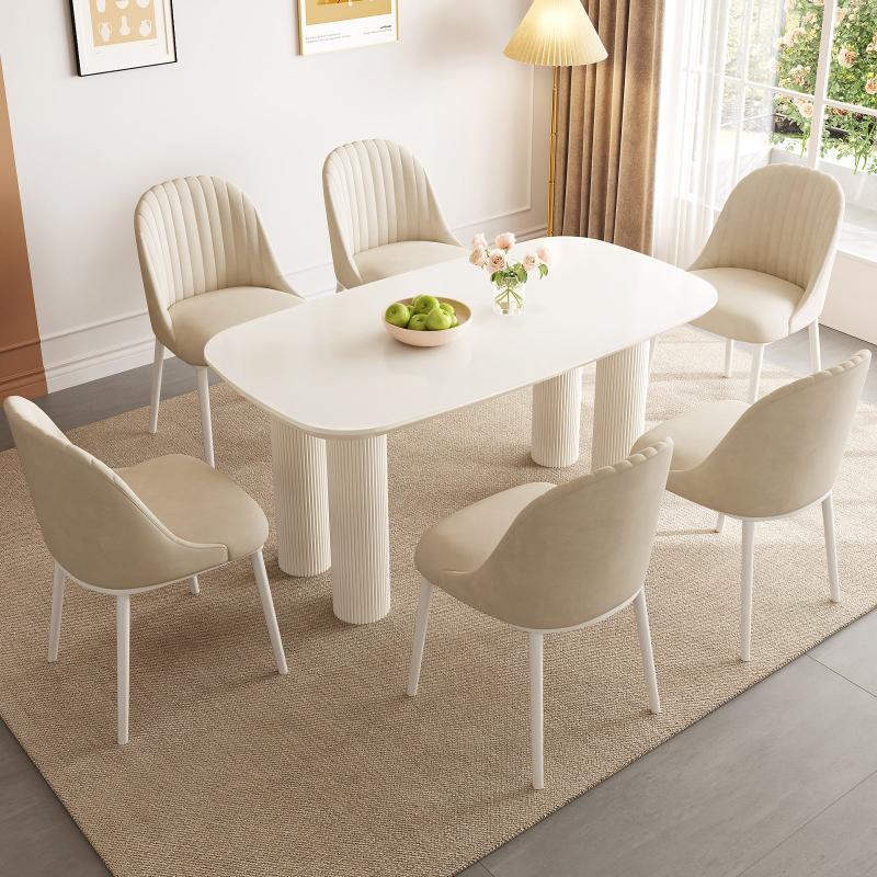 Guyii 55"-70" Rectangle Dining Table, Modern Kitchen Table for Dining Room