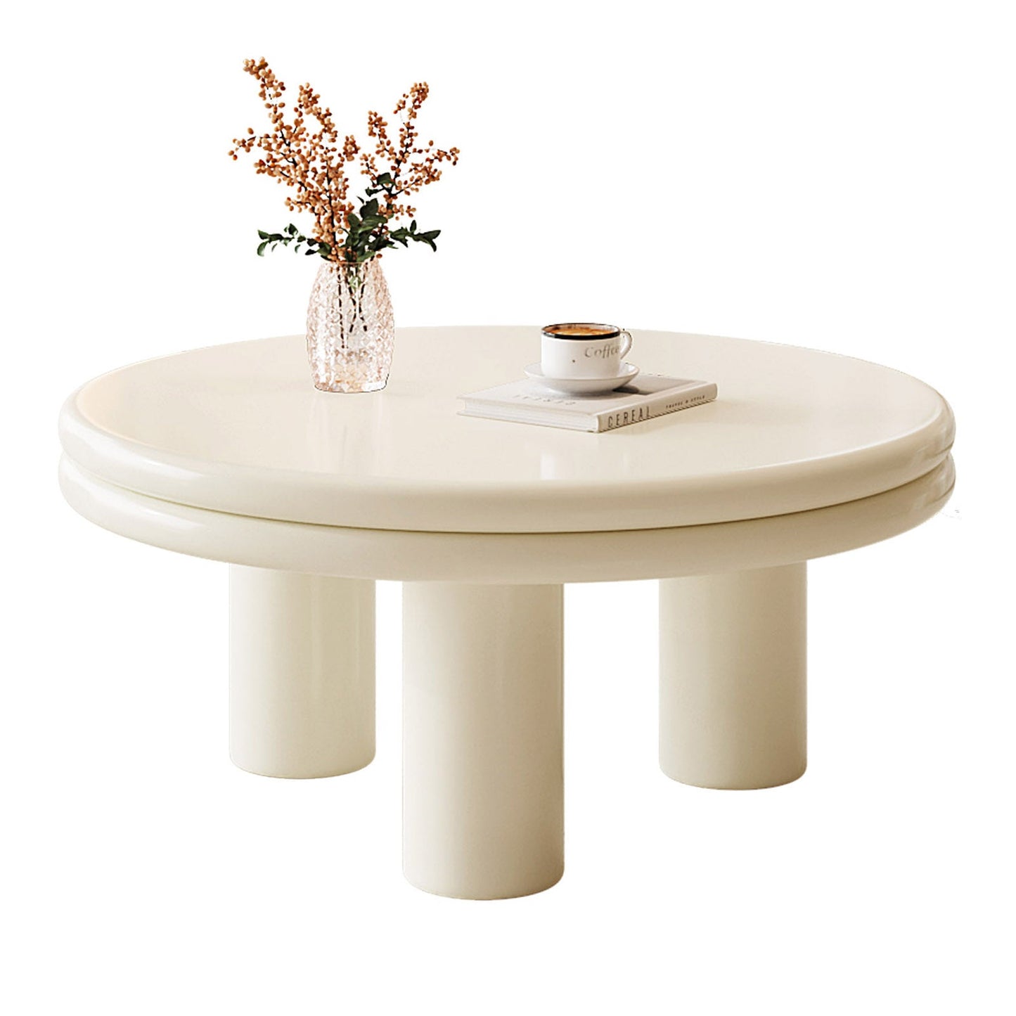 Guyii Modern Nesting Coffee Table, Round Coffee Table Set L1642-UK
