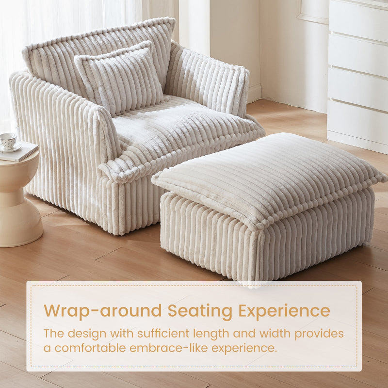 Guyii Oversized 1-4 Seater Sofa, Extra-Wide Convertible Couch with Pillows