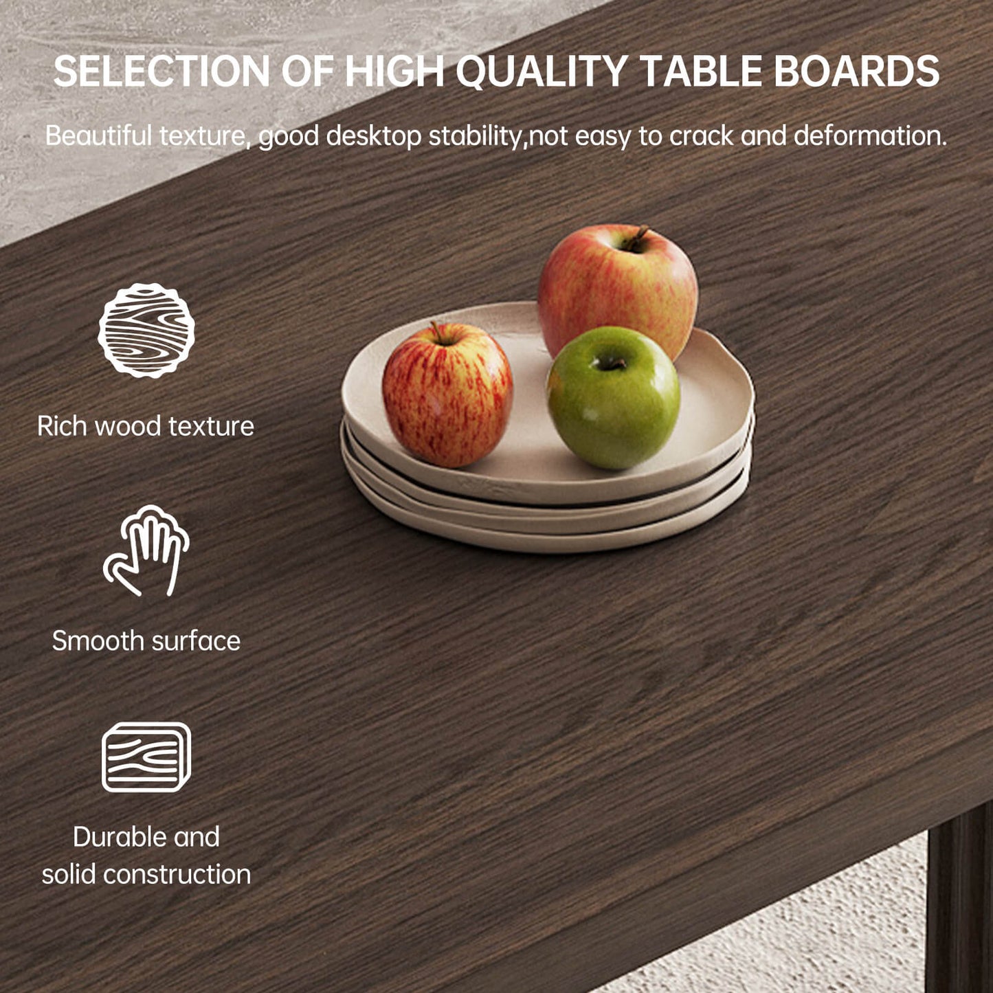 Guyii Modern Farmhouse Kitchen Table with 4 Chairs - Rustic & Stylish
