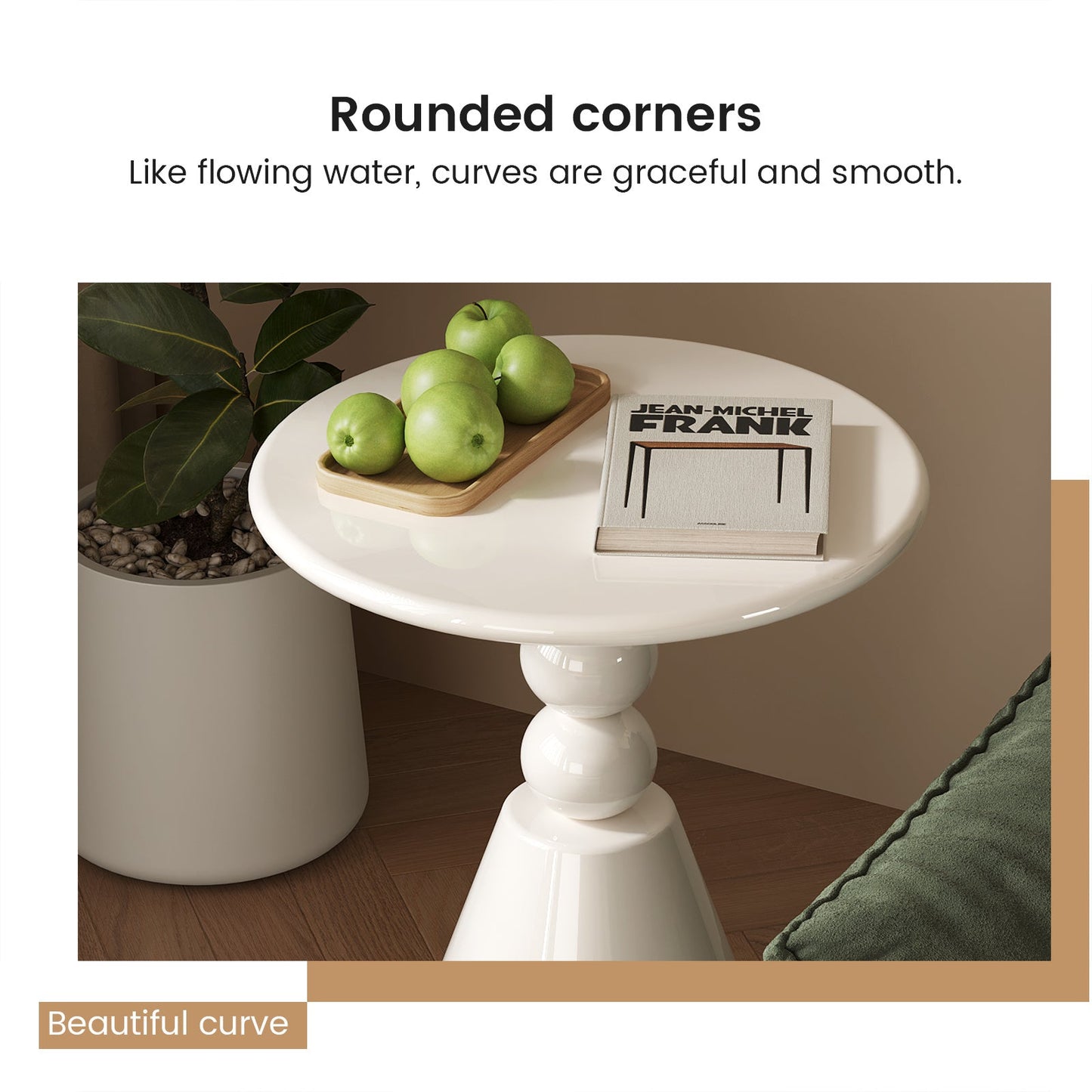 Guyii Round Side Table – Modern End Table for Living Room, Bedroom, Small Spaces, and Accent Decor