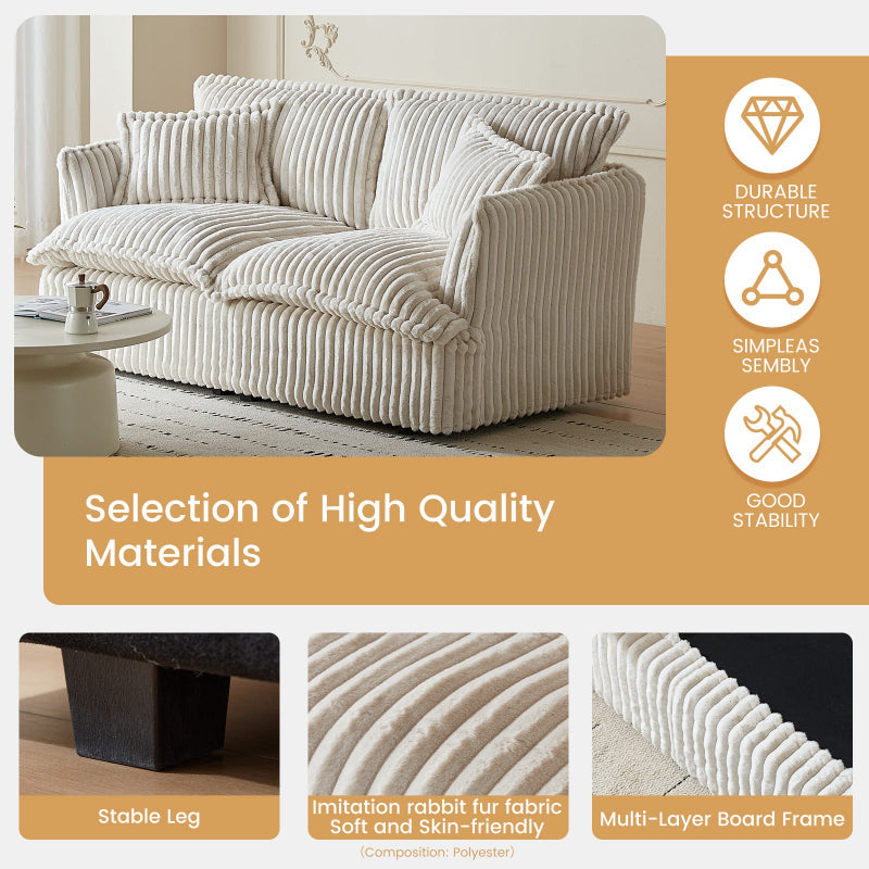 Guyii Oversized 1-4 Seater Sofa, Extra-Wide Convertible Couch with Pillows