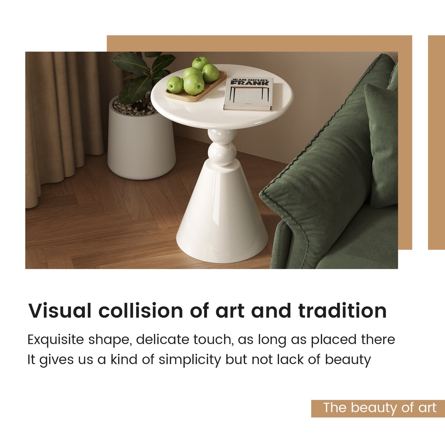 Guyii Round Side Table – Modern End Table for Living Room, Bedroom, Small Spaces, and Accent Decor
