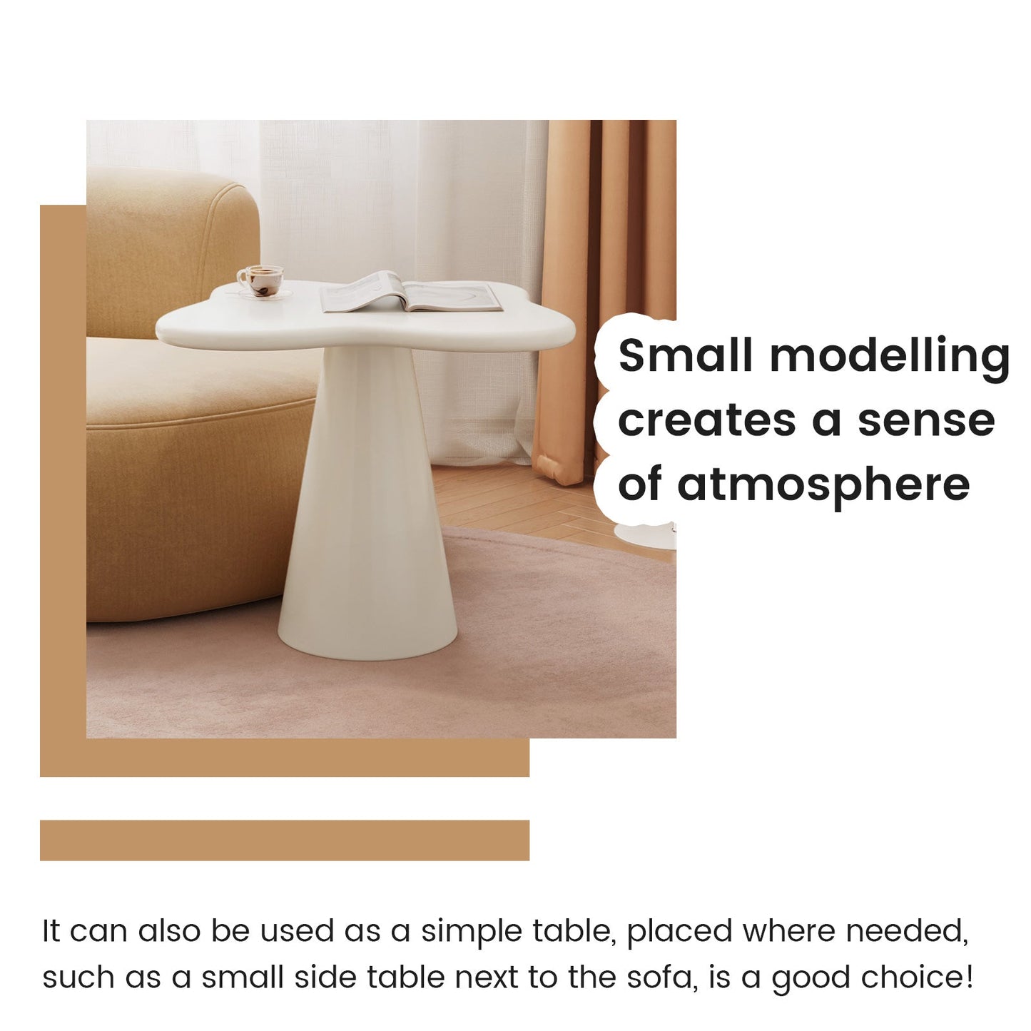Guyii Cloud-Shaped Side Table, Modern Sofa and Coffee Table | GY1899-DE