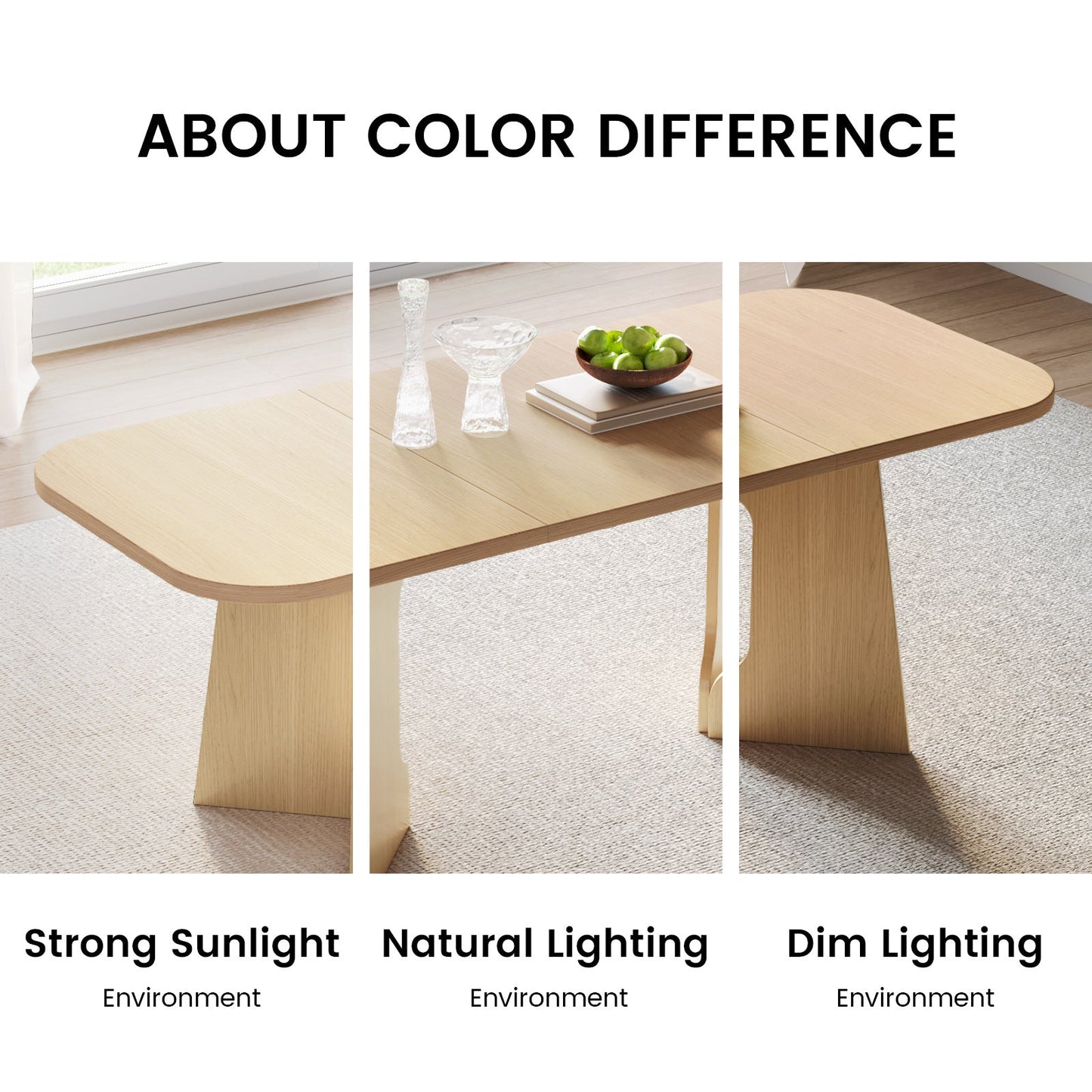 Guyii 70.8" Rectangular Dining Table Set with 4-8 Upholstered Chairs, Modern Farmhouse Kitchen & Dining Room Table for 4-8 People