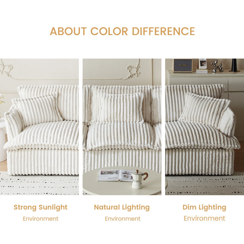Guyii Oversized 1-4 Seater Sofa, Extra-Wide Convertible Couch with Pillows