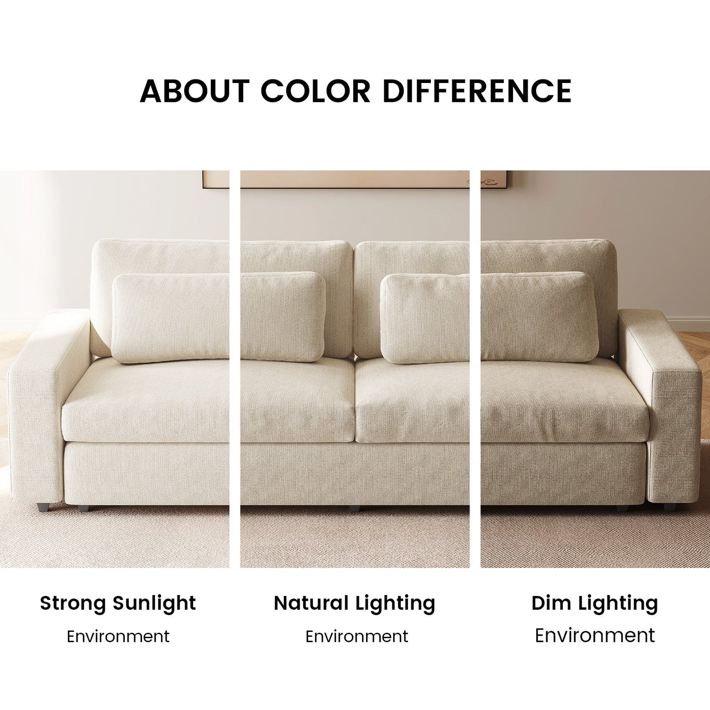 Guyii 104.72" Oversized Sofa, Extra-Wide & Deep Loveseat Sofa, 3 Seater Sofa with 2 Pillows