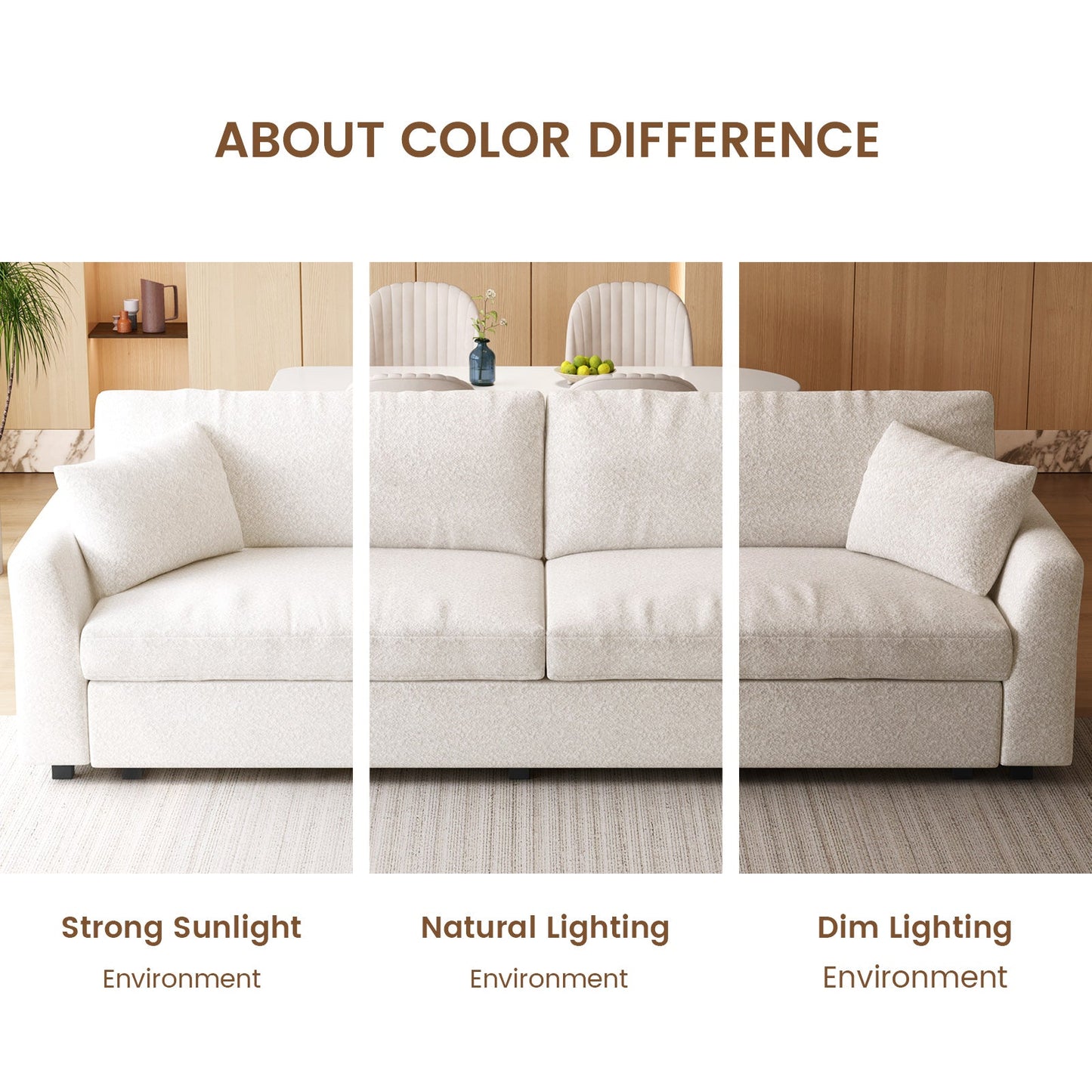 Guyii Extra Large Loveseat Sofa,104" Small Sofa Couch for Bedroom,Comfy Beige Couch