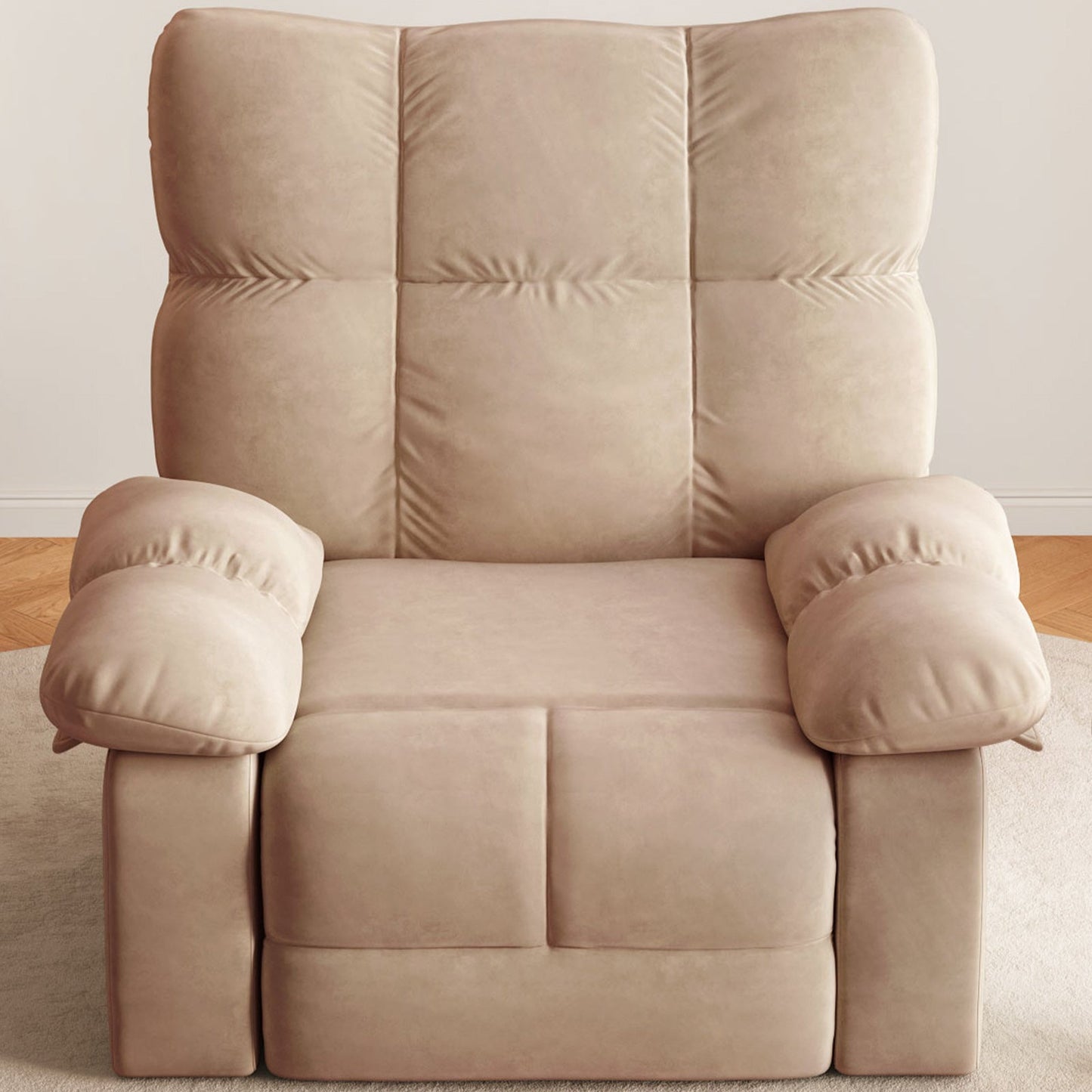Guyii Multi-Functional Single Sofa Chair, Overstuffed Manual Recliner Chair