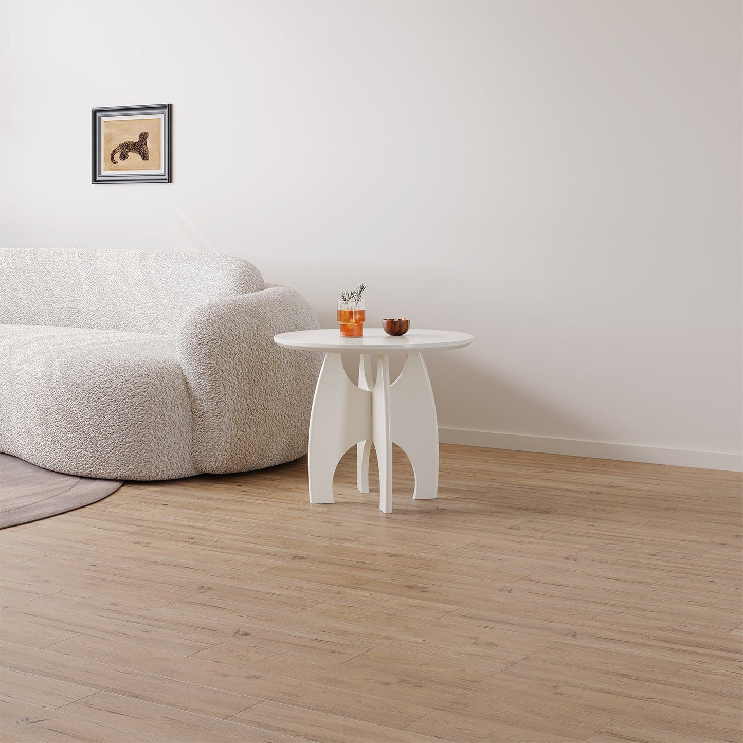 Guyii cream white side table, suitable for living room, bedroom, hallway | L1934-DE