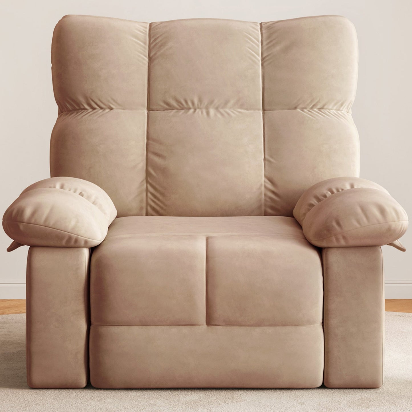 Guyii Multi-Functional Single Sofa Chair, Overstuffed Manual Recliner Chair
