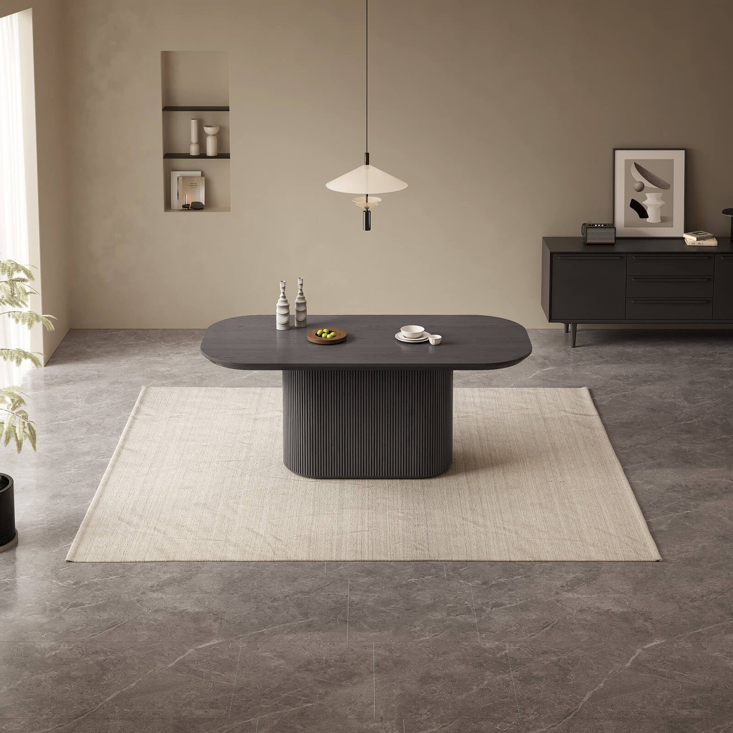 Guyii 70" Oval Dining Table, Modern Kitchen Table for 4-6 People,Table Only | L5310-DE