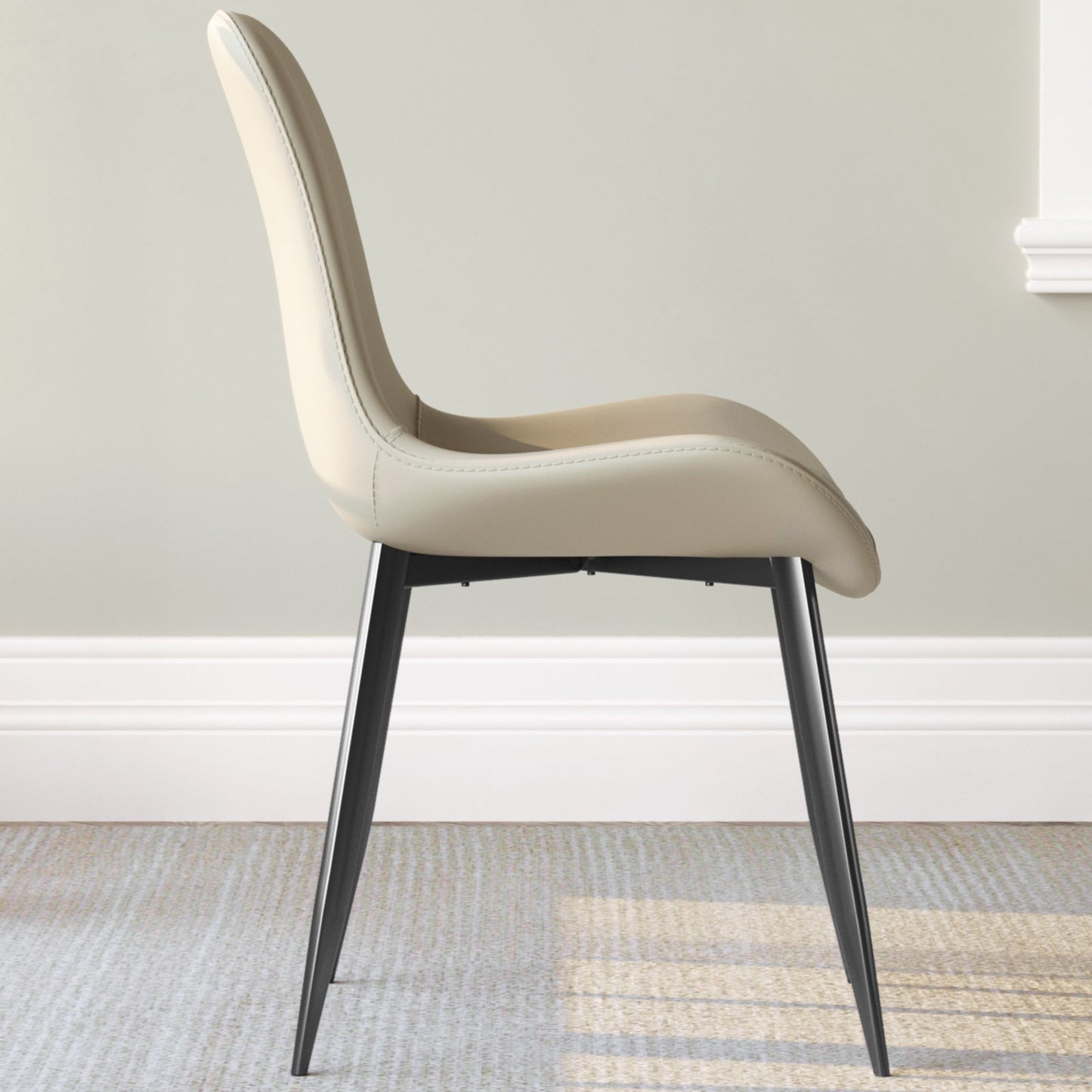 Guyii Dining Chair Set, Modern Kitchen Dining Chairs Set of 4-8, PU Upholstered and Metel Legs