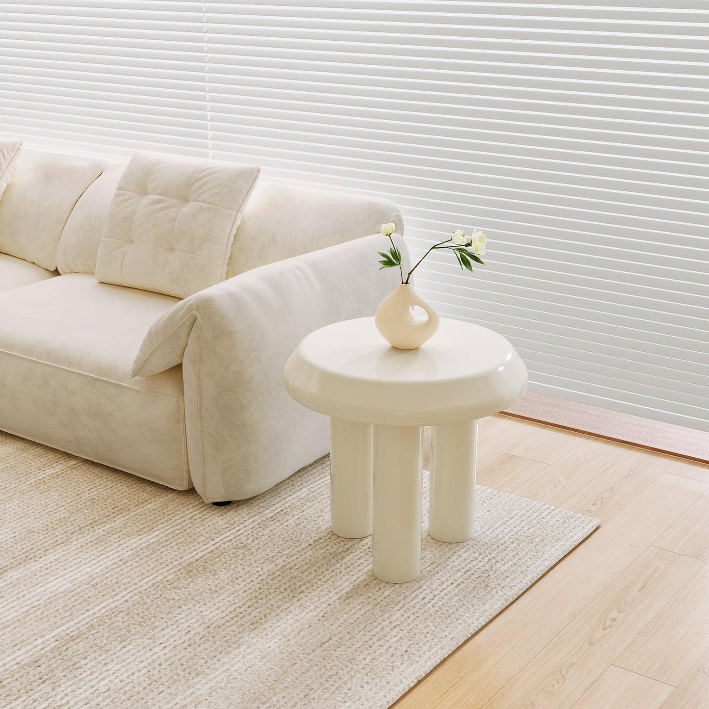Guyii Modern Nesting Coffee Table Set – Round Coffee Tables for Living Room, Bedroom, and Small Spaces
