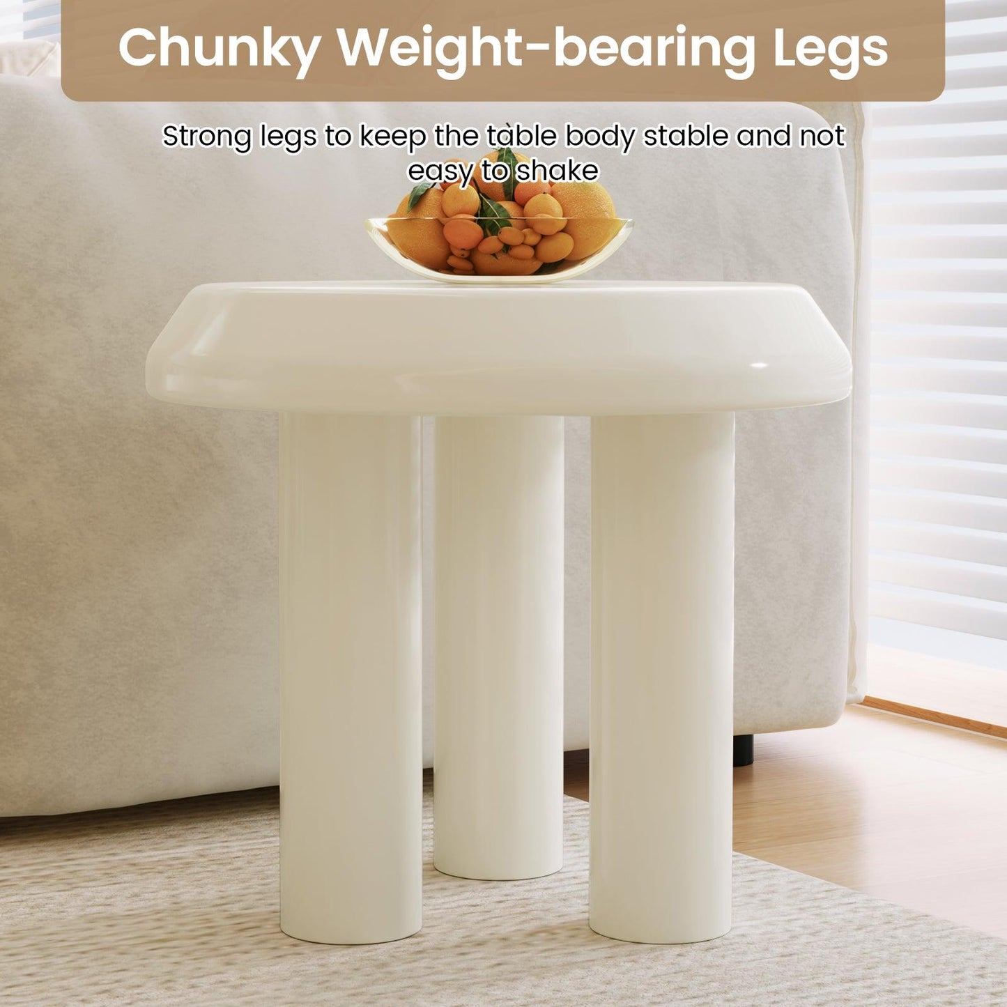 Guyii Modern Round Side Table, Stylish End Table for Living Room or Bedroom
