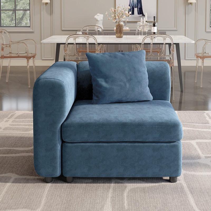 Guyii Velvet Sectional Sofa, Modern Oversized 4-9 Seater with Pillows and Storage Footstool