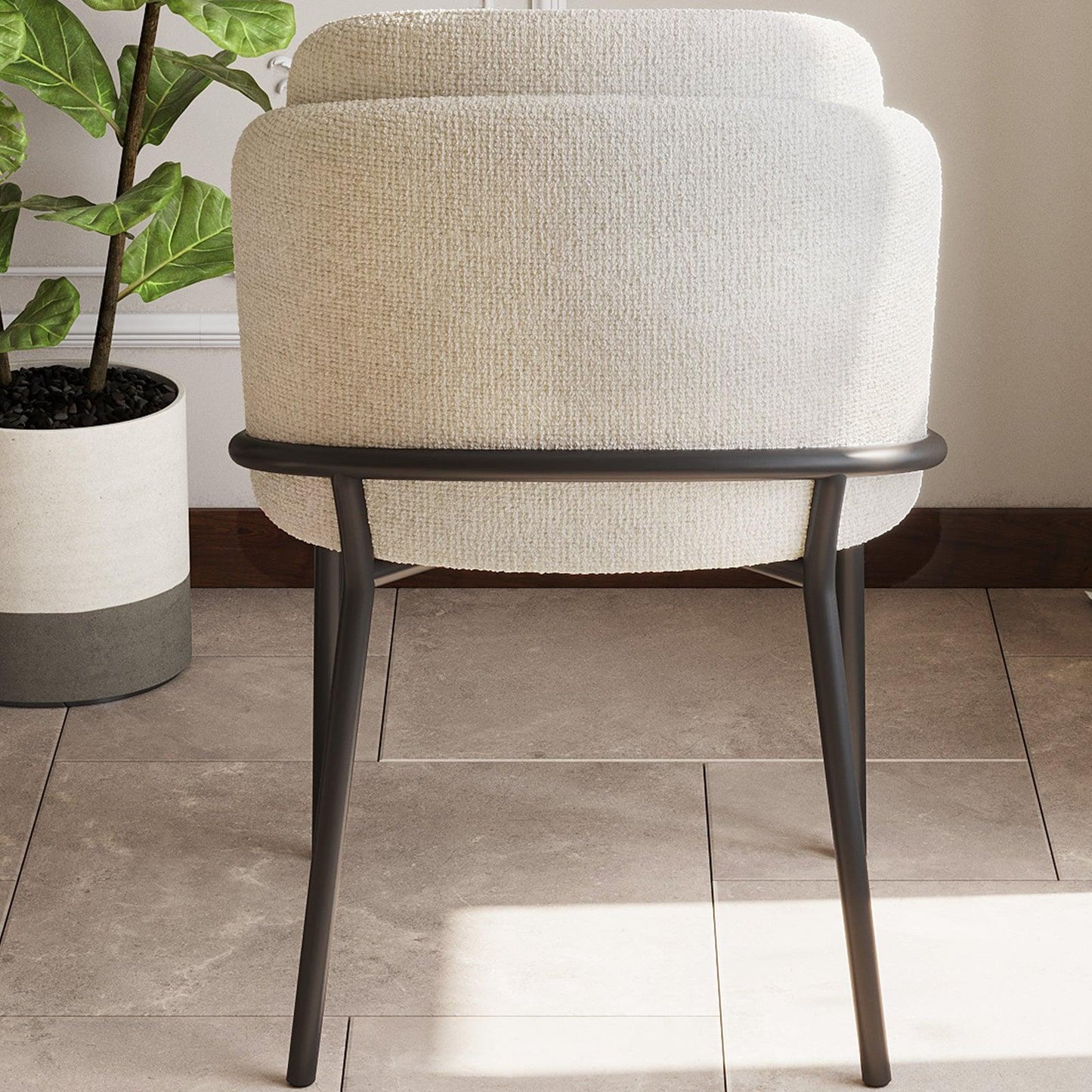 Guyii Dining Chairs Set of 2-6, Modern Fabric Dinner Chairs, Dining Room Kitchen Chairs with Metal Legs