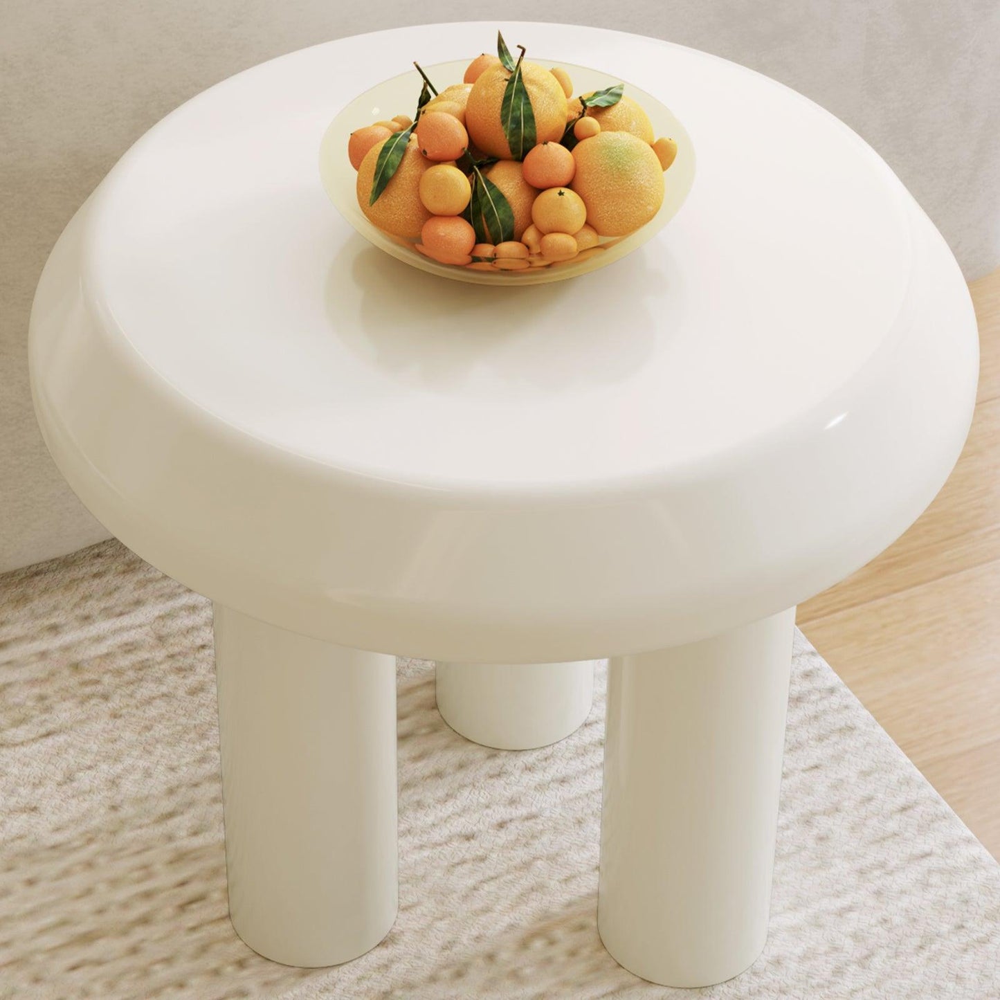 Guyii Modern Round Side Table, Stylish End Table for Living Room or Bedroom