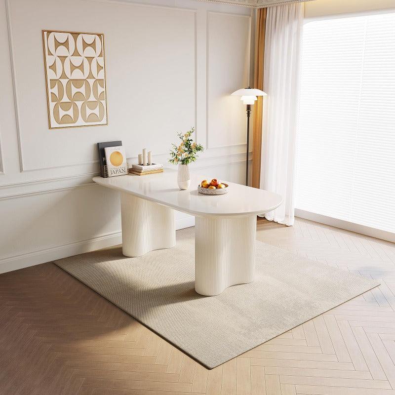 Guyii 54-70" Modern Dining Table Set, Kitchen Table Set with 4-6 Chairs