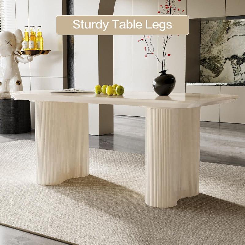 Guyii 54-70" Modern Dining Table Set, Kitchen Table Set with 4-6 Chairs