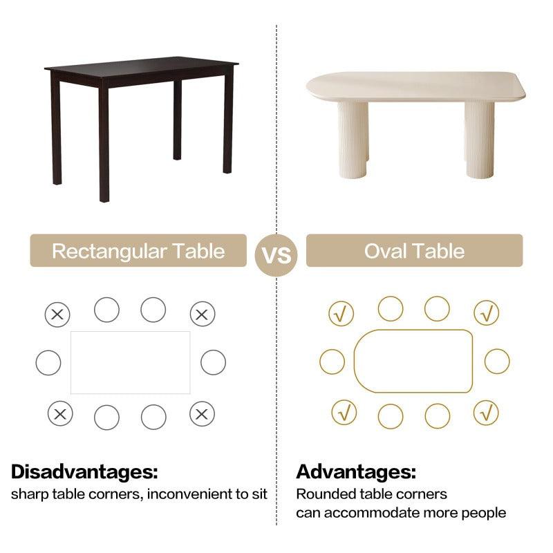 Guyii 54-70" Modern Dining Table Set, Kitchen Table Set with 4-6 Chairs