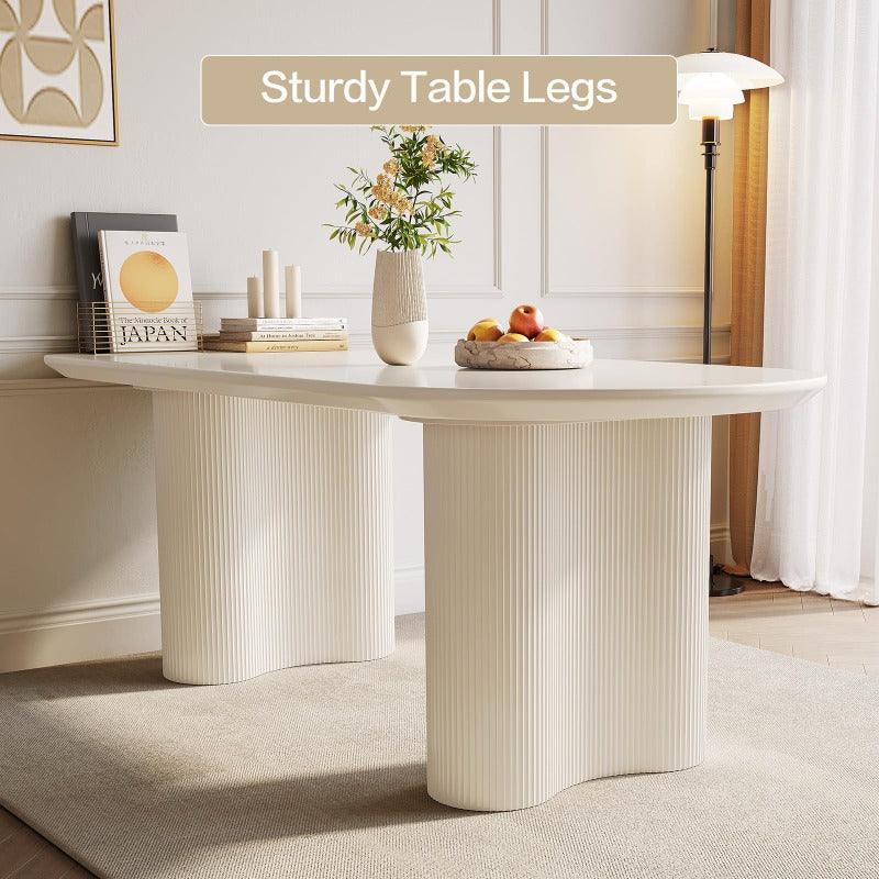 Guyii 54-70" Modern Dining Table Set, Kitchen Table Set with 4-6 Chairs