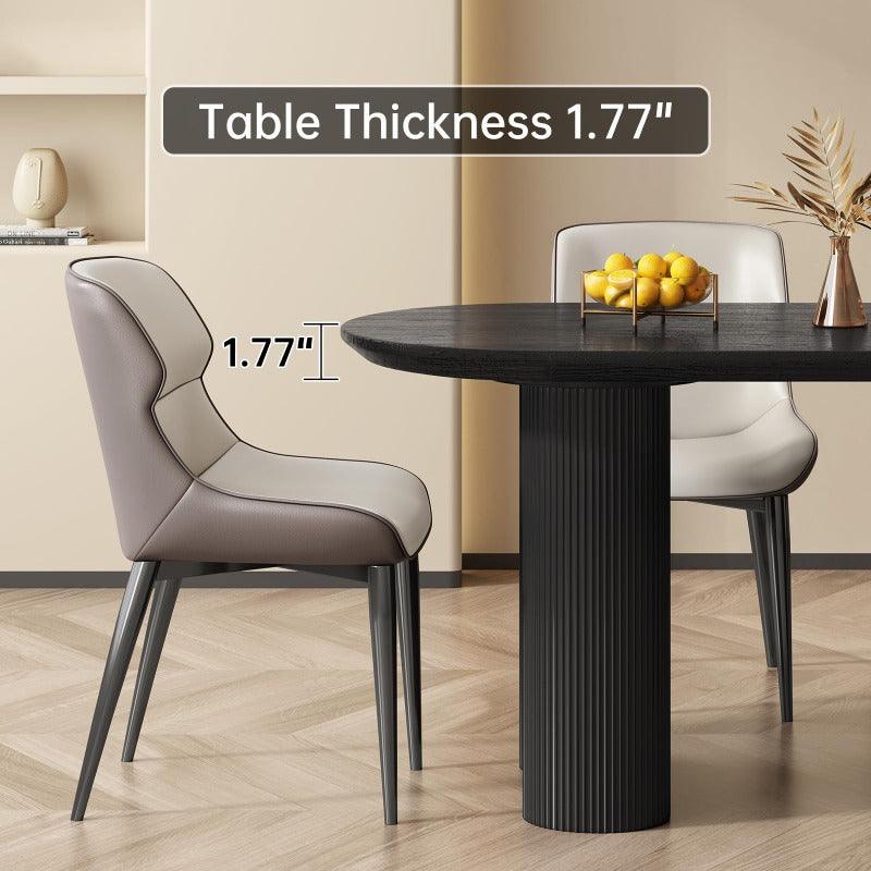 Guyii 54-70" Modern Dining Table Set, Kitchen Table Set with 4-6 Chairs