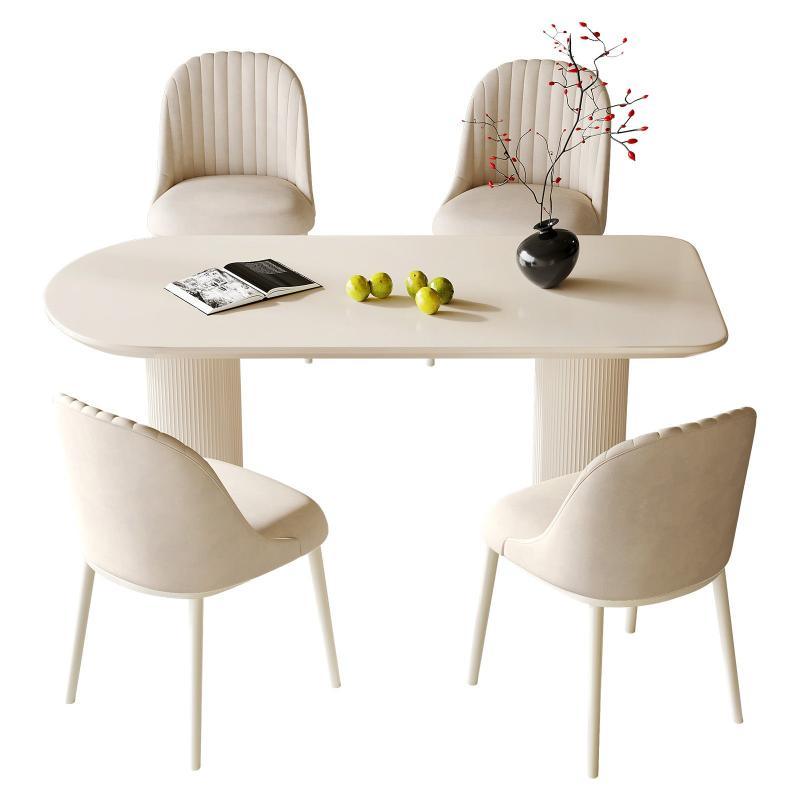 Guyii 54-70" Modern Dining Table Set, Kitchen Table Set with 4-6 Chairs