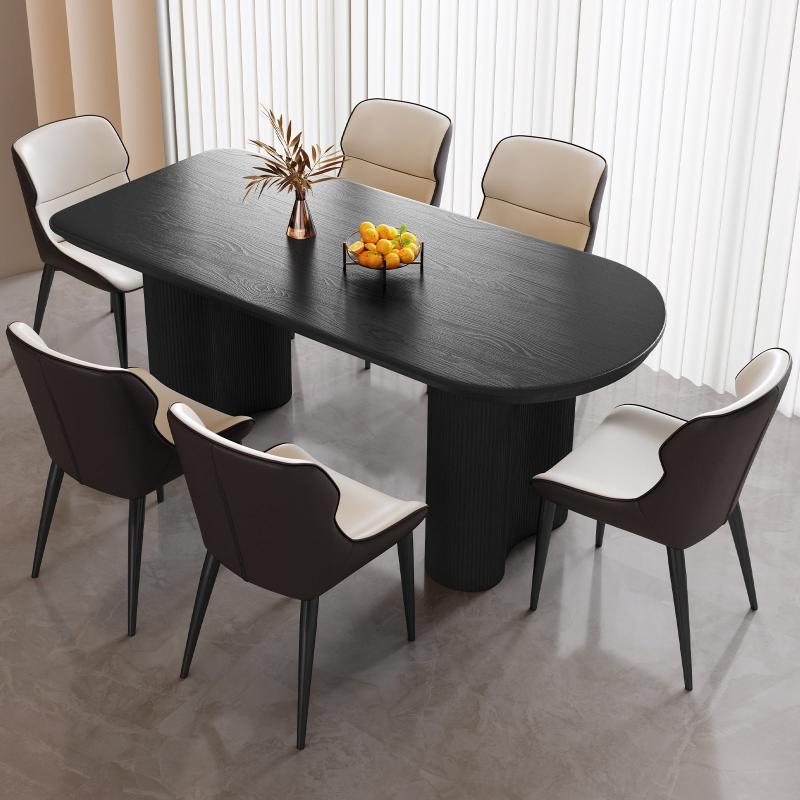Guyii 54-70" Modern Dining Table Set, Kitchen Table Set with 4-6 Chairs