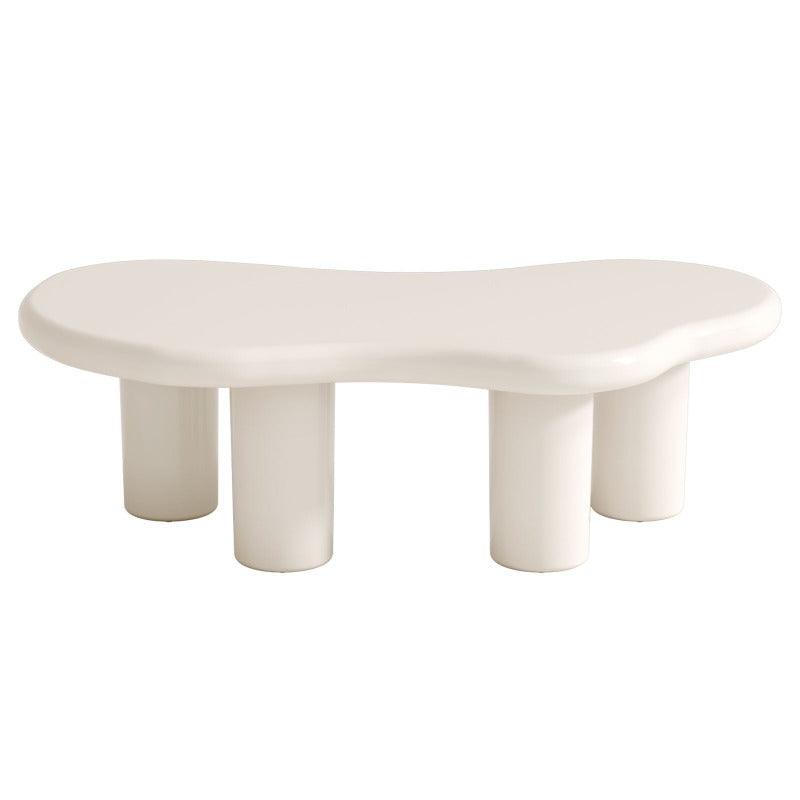 Guyii 47.24" Cloud Coffee Table, White Modern Center Table for Living Room
