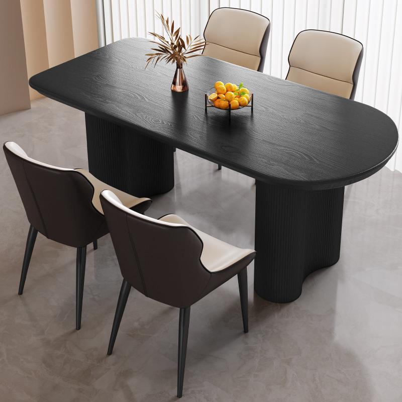 Guyii 54-70" Modern Dining Table Set, Kitchen Table Set with 4-6 Chairs