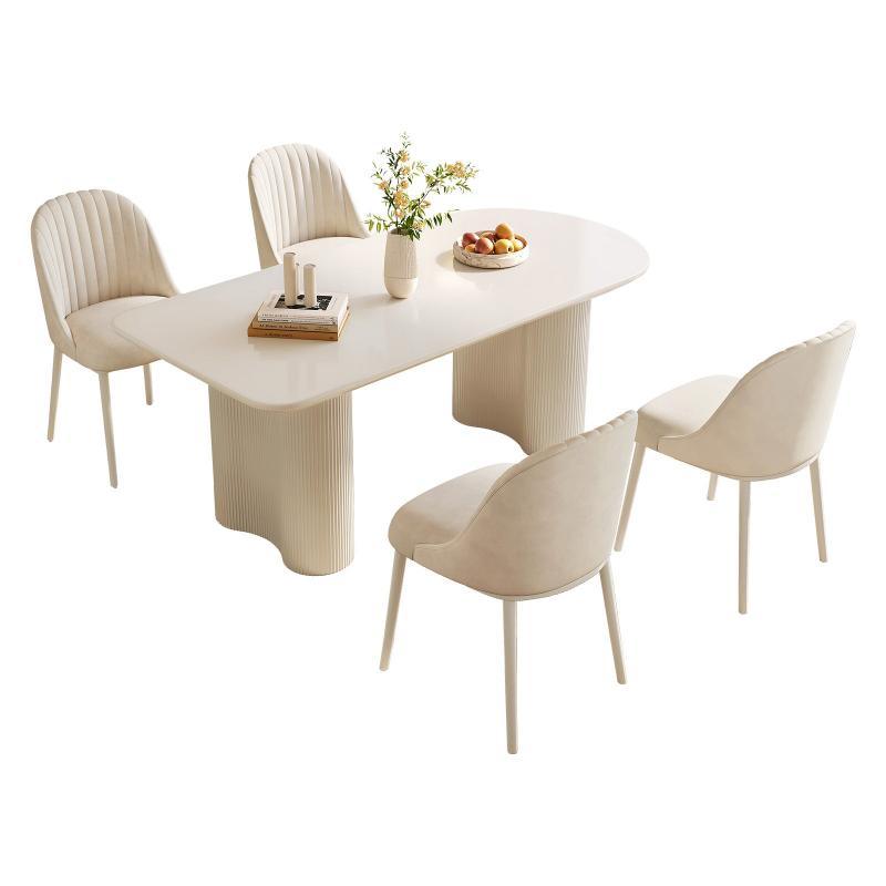 Guyii 54-70" Modern Dining Table Set, Kitchen Table Set with 4-6 Chairs