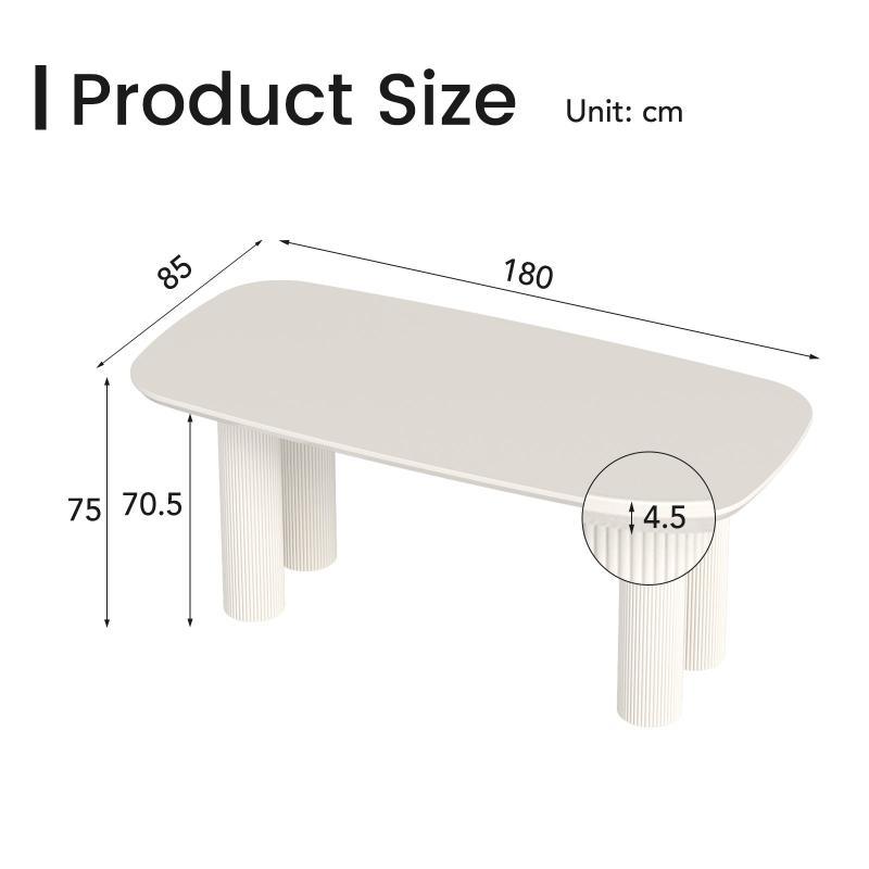 Guyii 55"-70" Rectangle Dining Table, Modern Kitchen Table for Dining Room