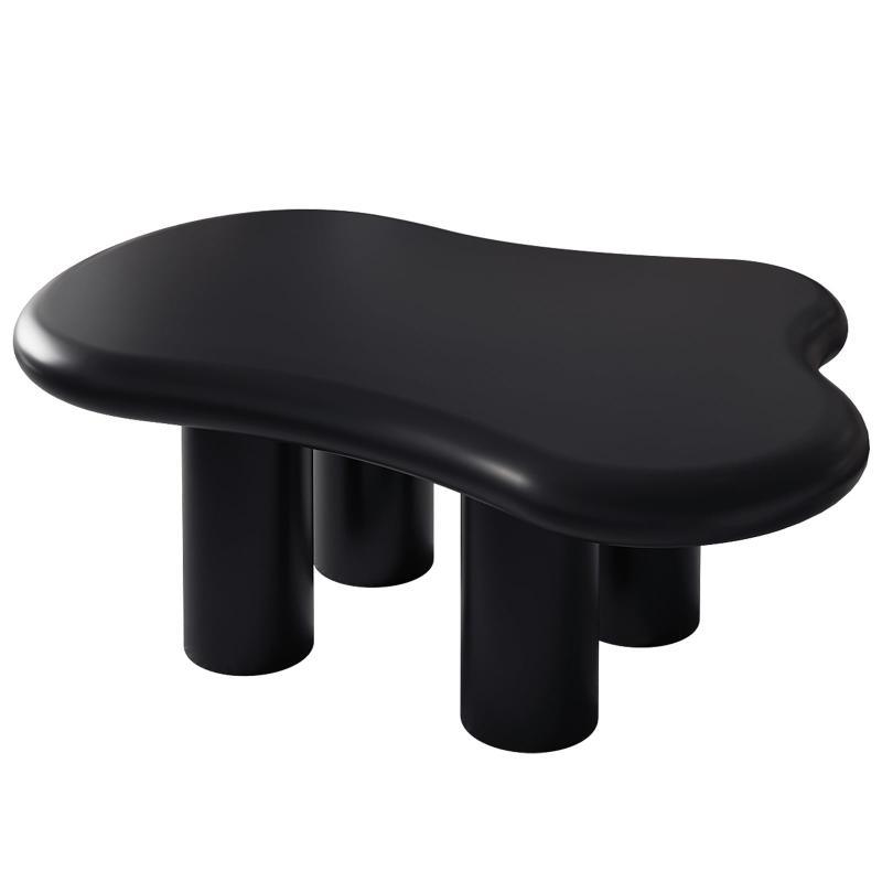 Guyii 35“-46” Cloud Coffee Table 4 Legs, Cute Coffee Table, Upgraded White Modern Tea Table