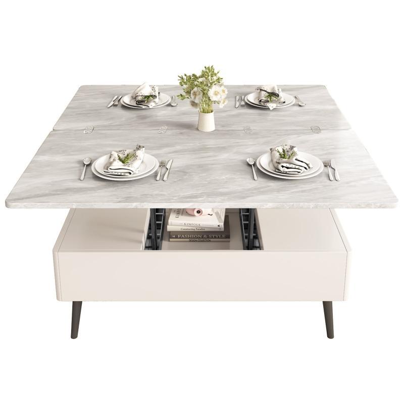 Guyii 39" Lift Top Coffee Table with Storage, 3-in-1 Modern Multifunction Center Table