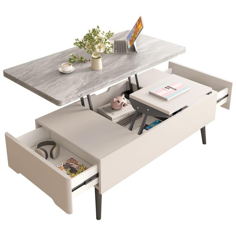 Guyii 39" Lift Top Coffee Table with Storage, 3-in-1 Modern Multifunction Center Table