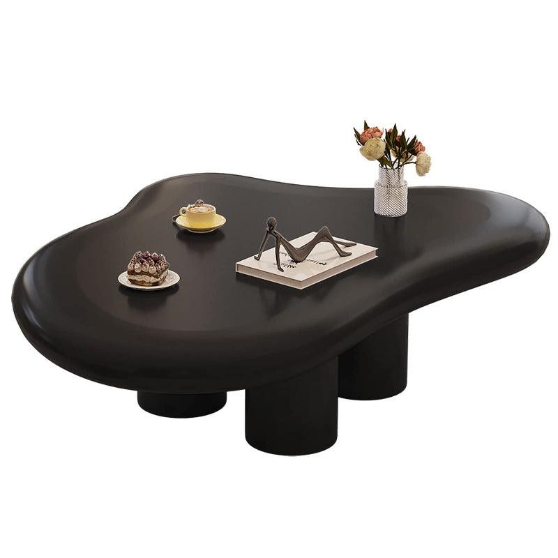 Guyii 35“-46” Cloud Coffee Table 4 Legs, Cute Coffee Table, Upgraded White Modern Tea Table