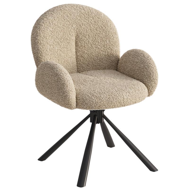 Guyii Modern Dining Chair No Wheels, 360° Swivel Office Desk Chair for Home & Dining Room